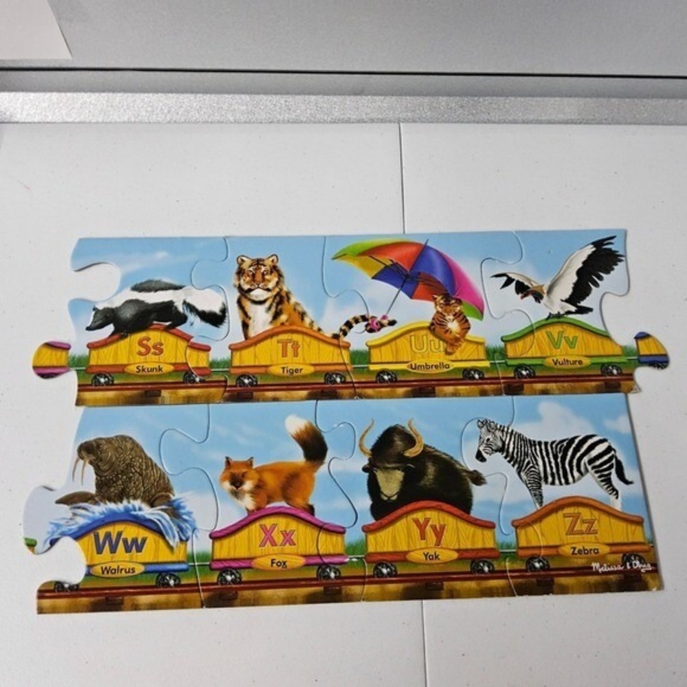 Melissa & Doug Alphabet Train Floor Puzzle 27-28 Pieces ABC Learning Toy - Picture 12 of 13